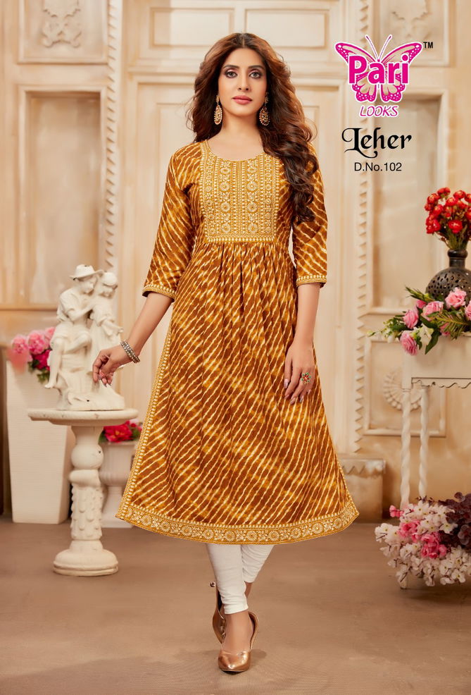 Pari Leher Heavy Festive Wear Wholesale Designer Kurtis